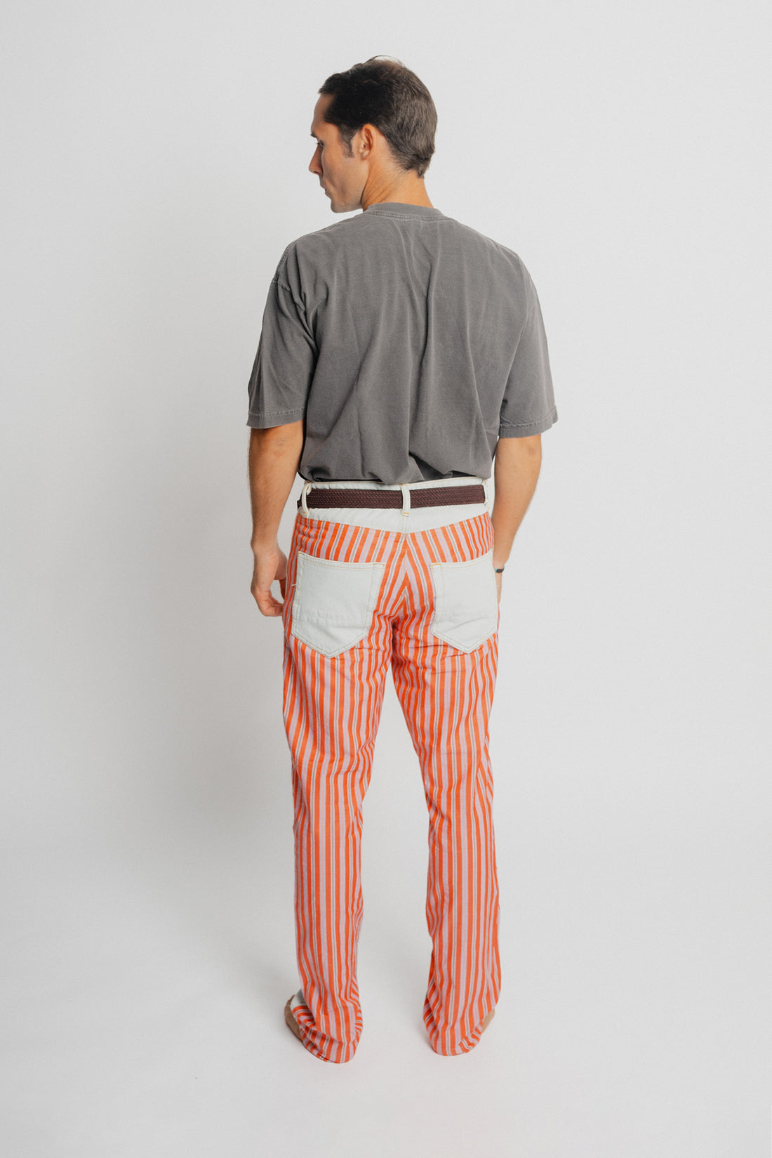 Orange & White Stripe