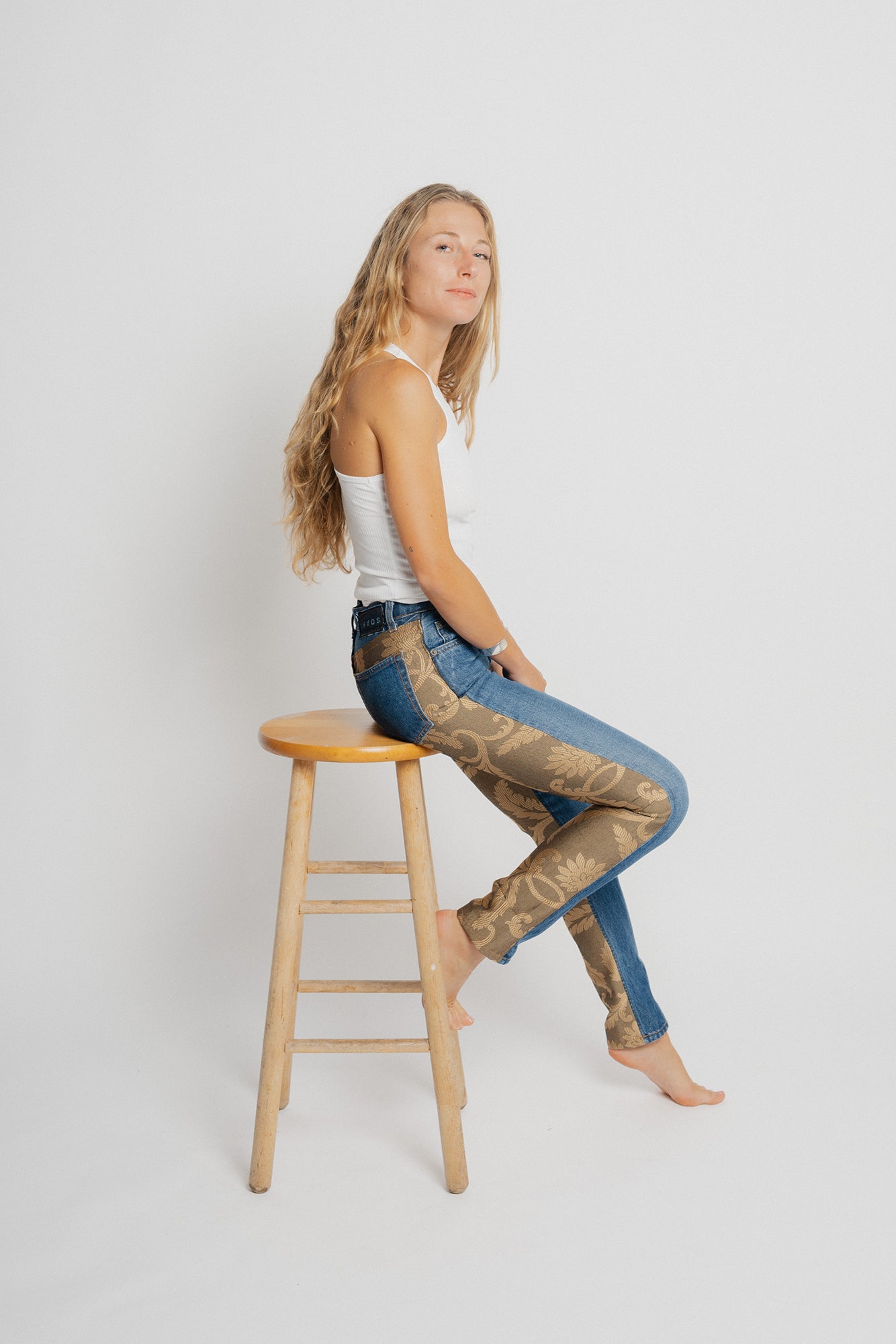 Beige Damask Jacquard