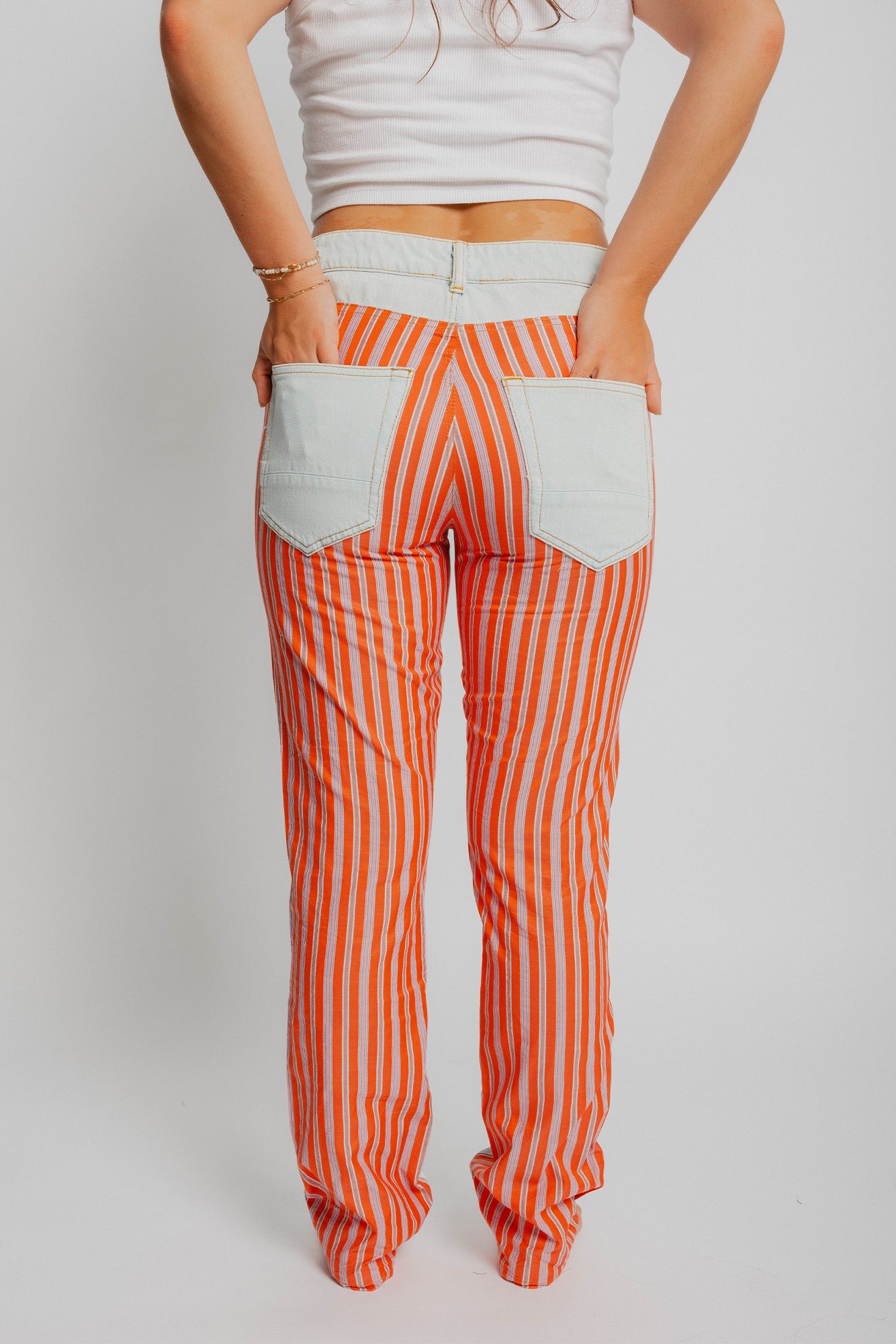 Orange & White Stripe