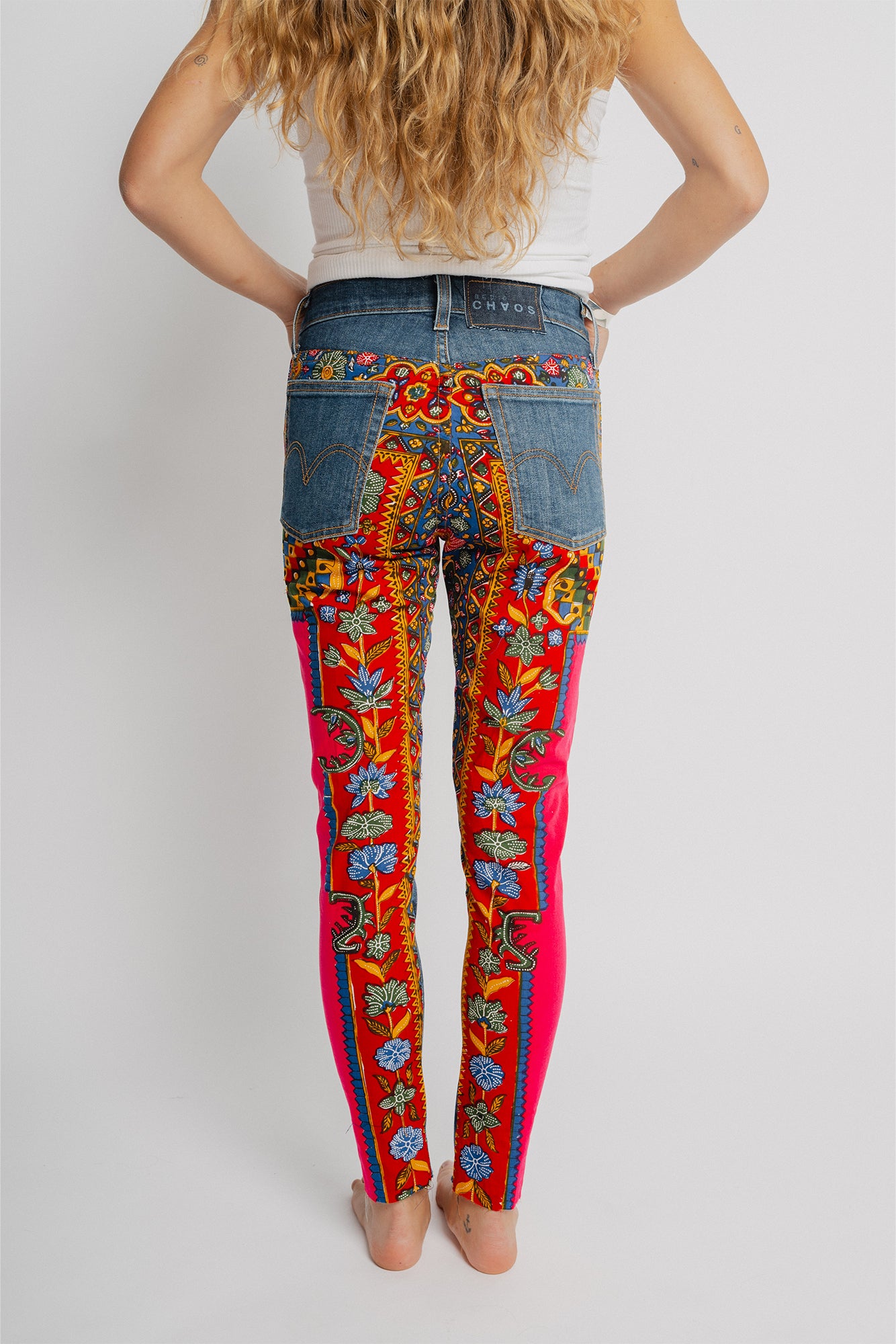 Embroidered Fuchsia Textile