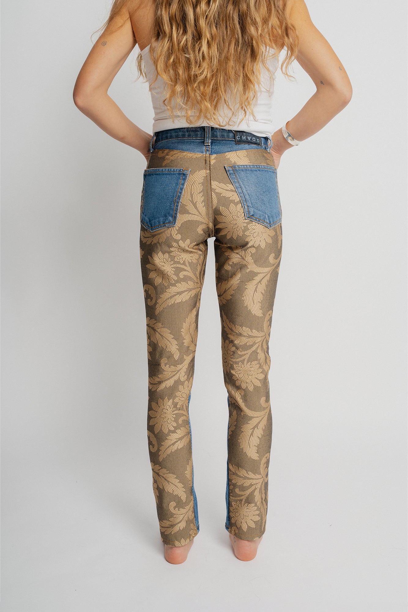 Beige Damask Jacquard