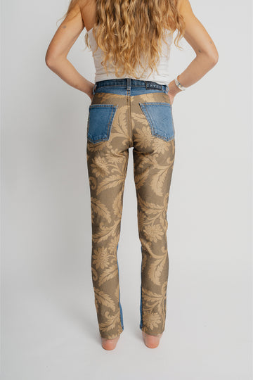 Beige Damask Jacquard