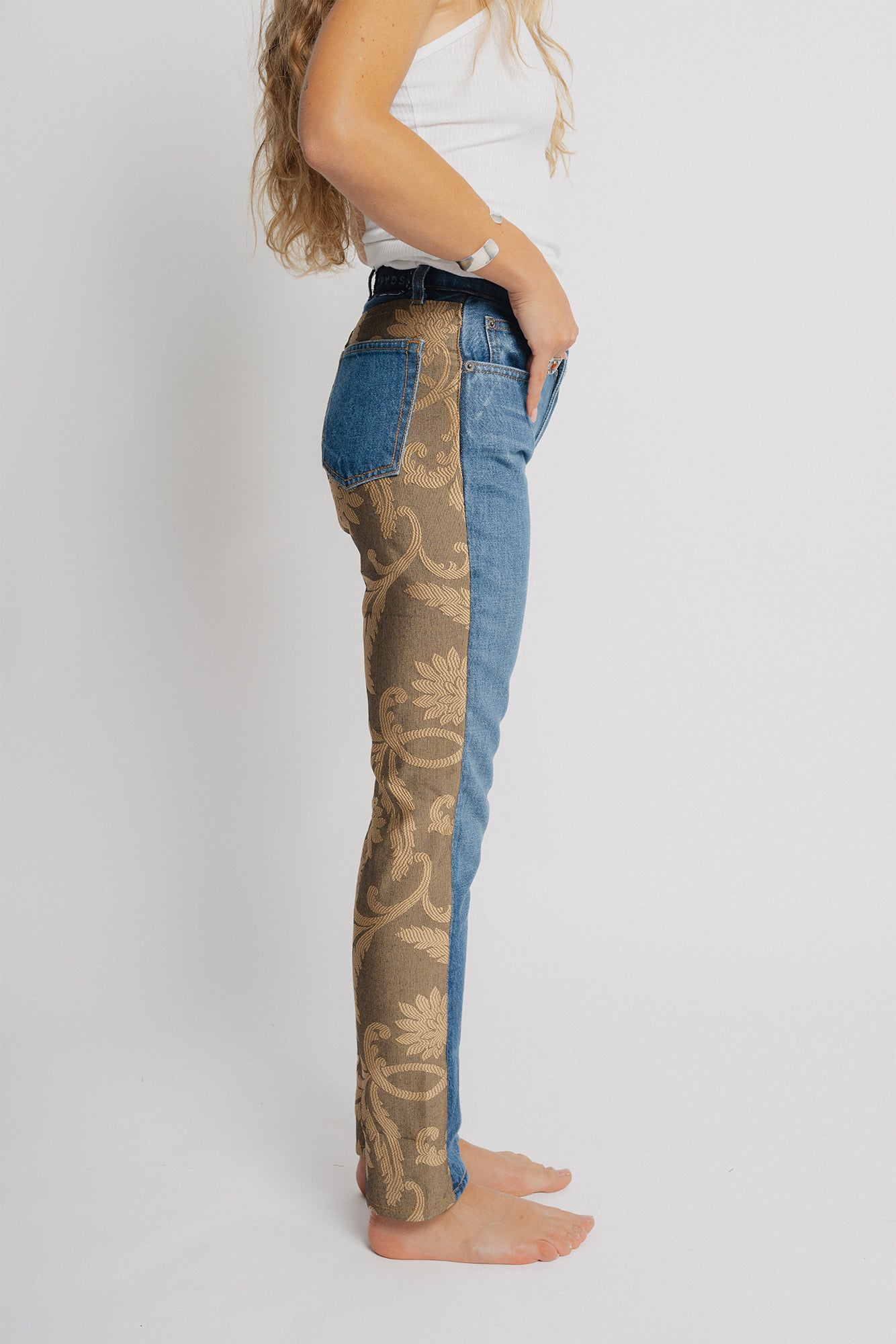 Beige Damask Jacquard