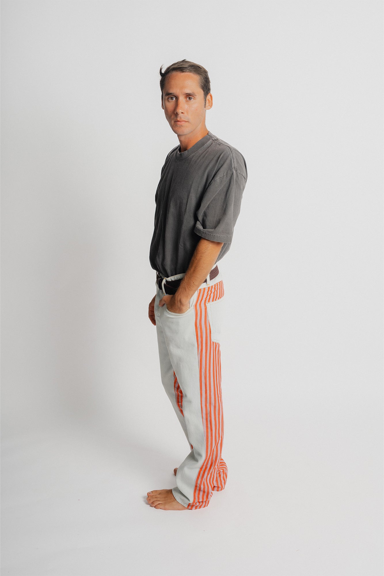 Orange & White Stripe