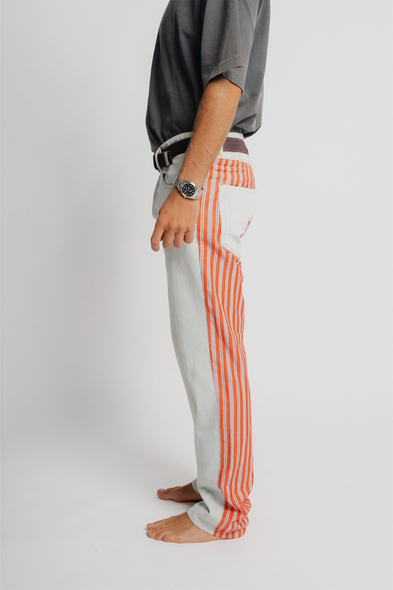 Orange & White Stripe