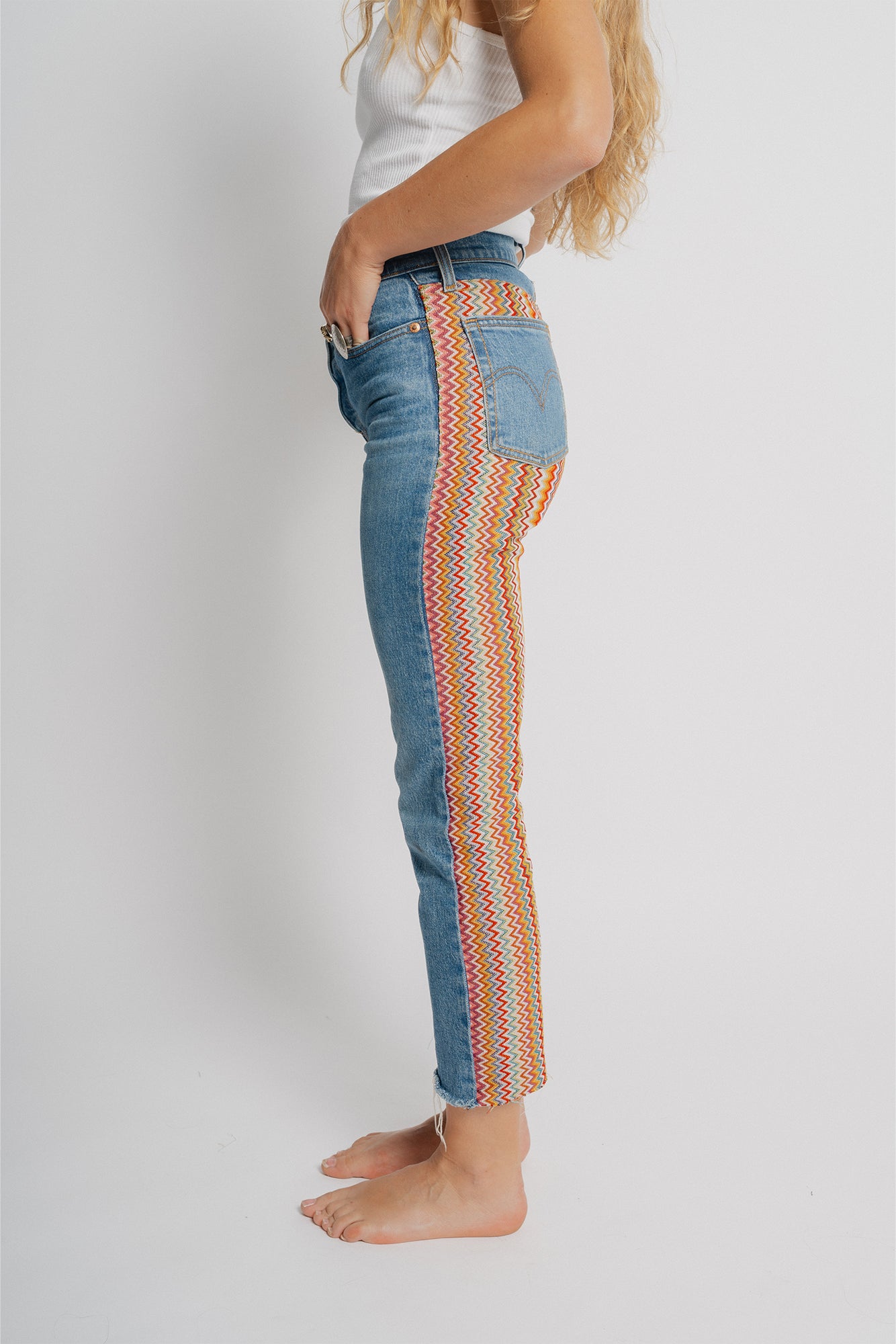 Multicolor Zigzag Knit