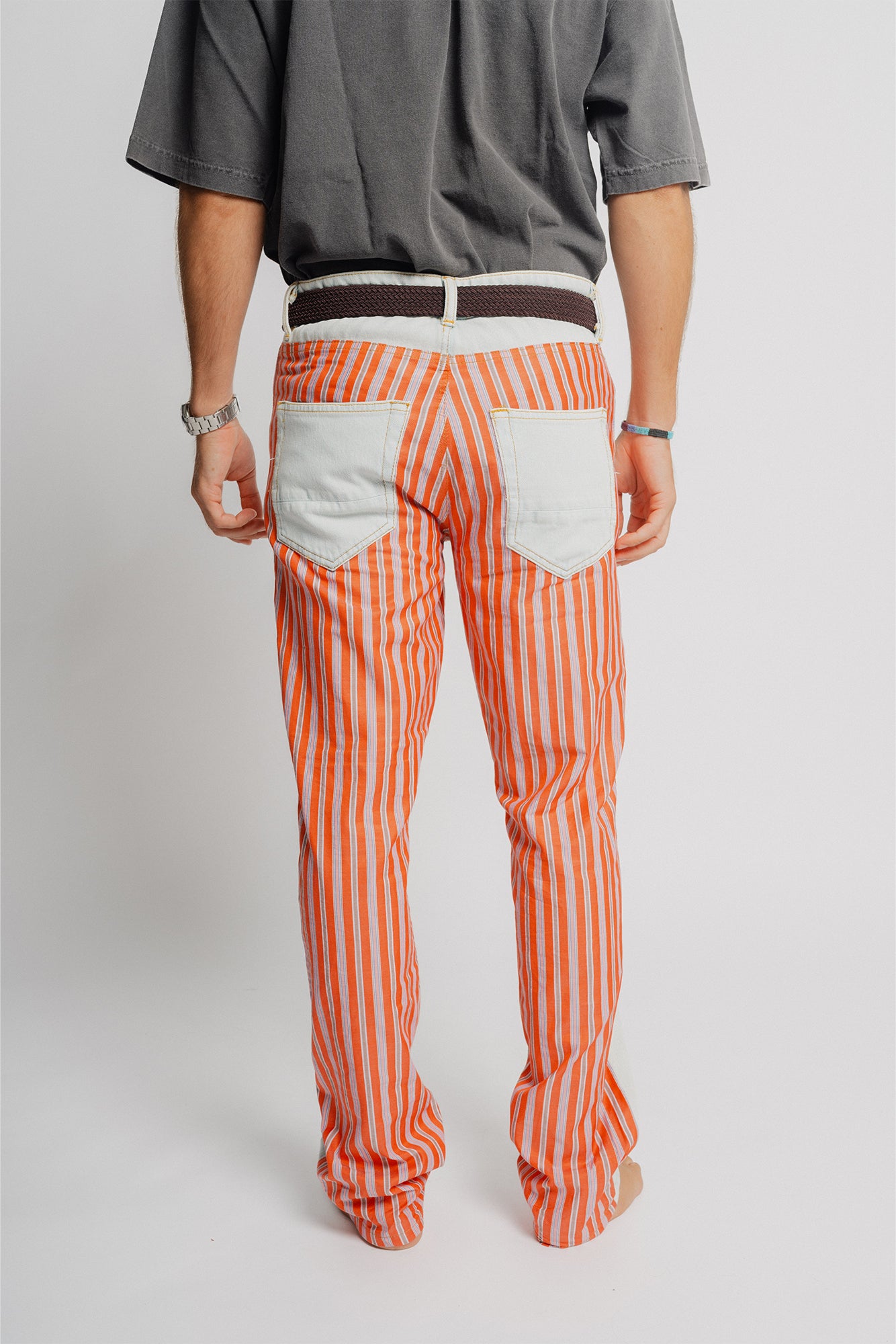 Orange & White Stripe